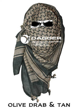  Tactical Shemagh OD/Tan  DAGGER DI-9055