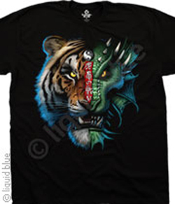 ФУТБОЛКА TIGER DRAGON  код LIQUID BLUE 312172